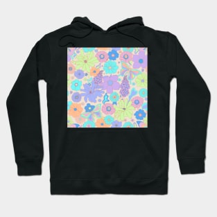 Summer Neon 70s flowers Hoodie